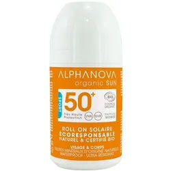 Alphanova Roll-On Solaire Certifié BIO Très Haute Protection SPF 50+
