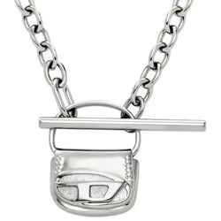 Diesel Kette mit Anhänger Schmuck Geschenk Edelstahl silberfarben