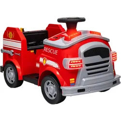Aiyaplay Feuerwehrauto, max. 3 km/h, Sirene, Blaulicht, Werkzeuge, für Kinder 3-5 Jahre , Rot , Metall , 49x52x86 cm , unisex , Freizeit & Co, Gartenspielzeug, Kinder-Elektrofahrzeuge