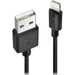 LINDY 0.5m USB Typ A an Lightning Kabel, schwarz