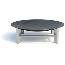 Feuerschale , Edelstahlfarben , Metall , 58x20x58 cm , Grüner Punkt, Made in Europe, Handmade in Europe , abnehmbare Standfüße, hitzebeständig , Gartenmöbel, Feuerschalen & Feuerkörbe