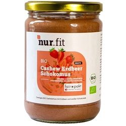 nur.fit BIO Cashew Erdbeer Schokomus Brotaufstrich 500 g
