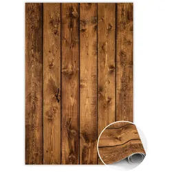 Tulup Vinyl Teppich 140x210 cm Vertikale Bretter , Braun , Kunststoff , Rechteckig , 140x210 cm , Teppiche und Böden, Teppiche, Outdoorteppiche