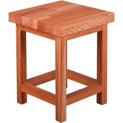 Gardenson Universalhocker Echtholz , Eichefarben , Holz , Eiche , massiv, Hartholz , quadratisch , 30x40x30 cm , Gartenmöbel, Gartensessel, Gartenhocker
