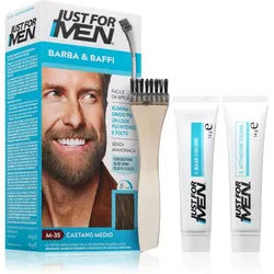 Just for Men Men Moustache & Beard Bartfarbe zur Grauabdeckung Farbton M-35 Mid Grey 1 St.