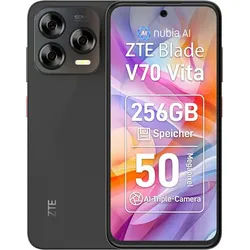 ZTE Blade V70 Vita Smartphone (17,02 cm/6,7 Zoll, 256 GB Speicherplatz, 50 MP Kamera) grau