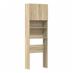 vidaXL Waschmaschinenumbauschrank Waschmaschinenregal Sonoma-Eiche 64x24x190 cm Holzwerkstoff (1-St)