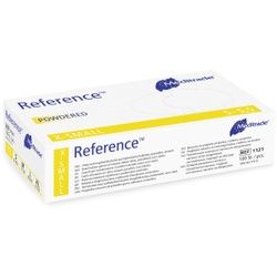 Meditrade ReferenceTM Latex Untersuchungshandschuh, Einmalhandschuh - Gepudert, unsteril, 1 Karton = 10 x 100 = 1000 Stück, Größe S