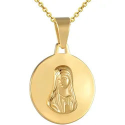 Karisma Kette mit Anhänger Karisma Edelstahl Kettenanhänger Heilige Maria IP Pating Gold, Edestahlkette PS250 - 45.0 Zentimeter