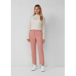 s.Oliver 7/8-Hose Hose Twill-Hose im Slim Fit mit elastischem Einsatz rosa 46