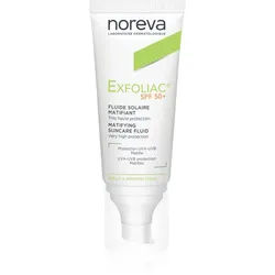Noreva Exfoliac Mattifying Suncare Fluid SPF 50+ schützendes, mattes Fluid für das Gesicht SPF 50+ 40 ml