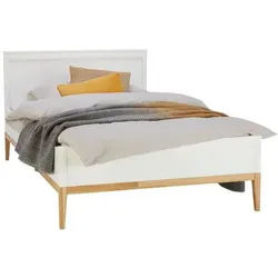 Stylife Bett , Weiß, Eichefarben , Holz, Holzwerkstoff , Eiche , massiv , 90x200 cm , in verschiedenen Größen erhältlich , Schlafzimmer, Komplette Schlafzimmer und Serien, Schlafzimmerserien