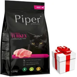 DOLINA NOTECI Piper Animals mit Pute für Katzen 3kg + Überraschung für die Katze