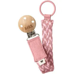 BIBS Paci Braid Schnullerclip Dusty Pink / Baby Pink 1 St.