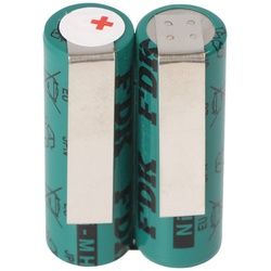 Panasonic 2HHR120 Akku passend für Rasierer 2,4 Volt, 1200mAh mit Lötfahnen zum Selbstumbau, orange oder grün