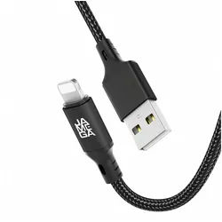 JAMEGA USB Kabel kompatibel mit iPhone Nylon USB A auf 8-Pin Ladekabel - Lightningkabel, USB A, 8-Pin (50 cm) schwarz
