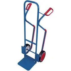 VARIOfit Stahlrohrkarre mit abklappbarer Schaufel Vollgummibereifung Treppenkufen Schaufel 320 x 255 mm