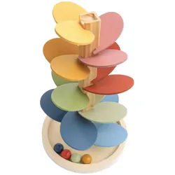 My Baby Lou Kugelbahn , Multicolor, Naturfarben , Holz, Holzwerkstoff , Schima , Sperrholz , 22x37x22 cm , EN 71 , Spielzeug, Holzspielzeug