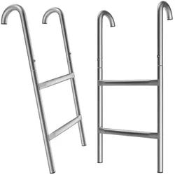 Trampolinleiter 66cm 2 Metallstufen