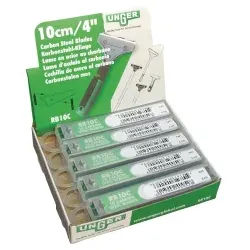 UNGER Oberflächen-Ersatzklingen, 10 cm RB100 , 1 Box = 10 Dispenser à 10 Klingen