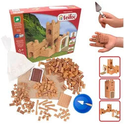 teifoc Burg Steinbaukasten, (Kreativspielzeug, 200 St., Bausatz), "spiel gut" prämiert, Made in Germany