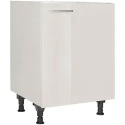 Nobilia Spülenunterschrank , Hellgrau , Metall , einzeln stellbar , 60x87x56 cm , Blauer Engel, Pefc, Goldenes M, Made in Germany, DGM-Klimapakt , Zusatzausstattung erhältlich , Küchen, Küchenmöbel