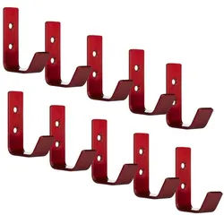 SO-TECH® Kleiderhaken Wandhaken, aus Edelstahl, 60 x 20 x 45 mm, (10-St), kleiner Jackenhaken mit abgerundeten Kanten bordeauxrot rot