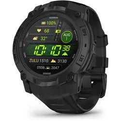 Garmin Instinct 3 - 50 mm AMOLED Tactical Edition Schwarz mit Silikon-Wechselarmband 26 mm in Schwarz