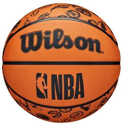 Wilson NBA Basketball All Team Orange/Black, Gr. 7