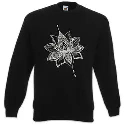 Urban Backwoods Sweatshirt Tattoo Flower Sweatshirt Blume Pflanze Plant Art Tattooist Tättowierer (1-tlg) Studio Artist Floristin Girl schwarz 2XL