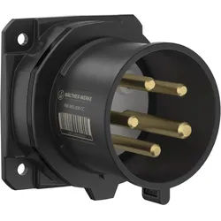 Walther Electric FW610508PH CEE NEO Anbaugerätestecker gerade, 16A, 5P, 8h, IP54 als Phasenwender mit 75x75mm Flansch
