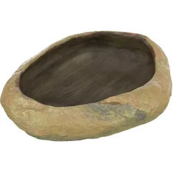 TRIXIE Wasser- und Futterschale im Steppenfelsen Design, 19 x 5 x 16 cm