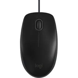 Logitech Maus B110, Silent, USB, schwarz Optisch, 1000 dpi, 3 Tasten, Business
