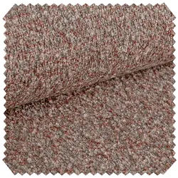 novely® Stoff TROY Premium Bouclé-Polsterstoff Möbelstoff Stoff 500 g/m, Strapazierfähig, Schwer Entzündbar, UV-Beständig, Meterware, 1fm grau|rosa