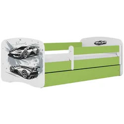 Raumhirsch Furniture Kinderbett Sportwagen mit Schublade 180/80 90/61/184 , Grün , Holzwerkstoff , Rechteckig , 80x180 cm , FSC 100% , Babymöbel & Kindermöbel, Kinderzimmer & Jugendzimmer, Kinderbetten