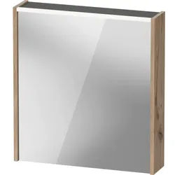 Duravit D-Code Spiegelschrank DC7105R55551000 650x700 mm, Eiche Marmoriert, mit Beleuchtung und Steckdose E