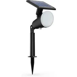 Philips LED Solarleuchte Outdoor Jivix Spiess 1.4W, 2700 Kelvin, schwarz, Abschaltautomatik, Dimmfunktion, Leuchtdauer einstellbar, Memoryfunktion, Nachtlichtfunktion, Tageslichtsensor, Timerfunktion, mehrere Helligkeitsstufen, LED fest integriert, Warmweiß schwarz