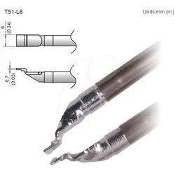 HAK T51-L6 - Aktiv-Lötspitze T51-L6, 6,0 mm, chip, 2 Stück