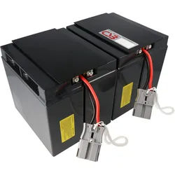 CSB Ersatz-Akku-Kit für APC-RBC55, vormontiert mit Kabel und Stecker, Akku passend für u.a. SMT2200I, SMT3000I, SUA2200I, SUA2200XLI, SUA3000I, SUA3000XLI, Set besteht aus 4x GP12170
