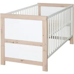 Roba Gitterbett Malo 70x140 cm , Weiß , Holzwerkstoff , 70x140 cm , Babymöbel & Kindermöbel, Babyzimmer, Babybetten, Gitterbetten