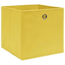 vidaXL Aufbewahrungsbox, Ordnungsboxen 4 Stk. Gelb 32x32x32 cm Stoff