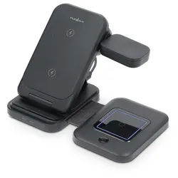 Nedis WDCHAQ15W110BK, Drinnen, USB, Kabelloses Aufladen, 1 m, Schwarz