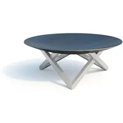 Feuerschale , Edelstahlfarben , Metall , 58x20x58 cm , Handmade in Europe, Made in Europe, Grüner Punkt , abnehmbare Standfüße, hitzebeständig , Gartenmöbel, Feuerschalen & Feuerkörbe