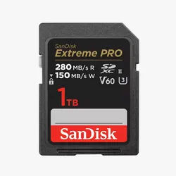 1 TB SDXC Extreme PRO 150MB/s V60 UHS-II Class10 R280-/W Speicherkarte