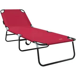 vidaXL Klappliege Tragbar Rot 600D Oxford-Gewebe