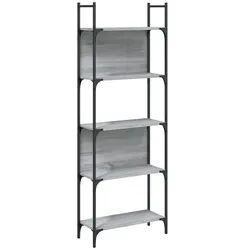 vidaXL Bücherregal NA Bücherregal 5 Böden Grau Sonoma 60,5x24x166,5 cm Spanplatte grau