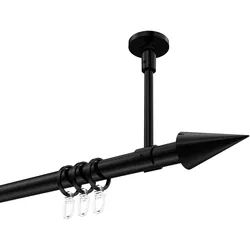GARDINENSTANGE Sonette Savio 400 cm (geteilt in 2 x 200 cm), 1-läufig, 20 mm Ø Schwarz