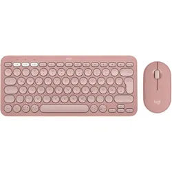 Logitech Pebble 2 Combo kabellose Tastatur und Maus (DE) Tastatur- und Maus-Set rosa