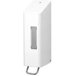 SanTRAL® NSU 5 Desinfektionsmittel- und Flüssigseifenspender, Hochwertiger Edelstahl-Spender zum Nachfüllen, Farbe: weiß, P/S