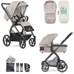 Gesslein Kombikinderwagen , Hellgrau , Textil , 55x130x100 cm , EN 1888, UV 50+, Oeko-Tex® Standard 100 , Feststellbremse, Fußstütze abklappbar, Federung, kugelgelagerte Räder, Verdeckung abnehmbar, 5-Punkte-Gurt, für Babyschale geeignet, Griff in Lederoptik, mit Tragegriff, Sitz umsetzbar, Reflektorstreifen, abnehmbarer Schutzbügel,5-Punkt-Gurt, Sitz umsetzbar, Sportsitz mit verlängertem Verdeck,Matratze, abnehmbares Dach, zusammenklappbar , Baby on Tour, Kinderwagen, Kombikinderwagen